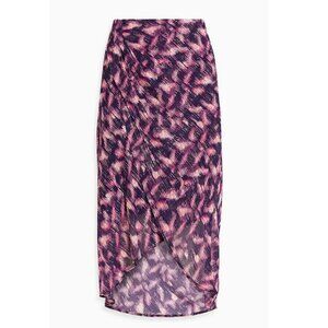 IRO Taio Wrap-Effect Metallic Skirt